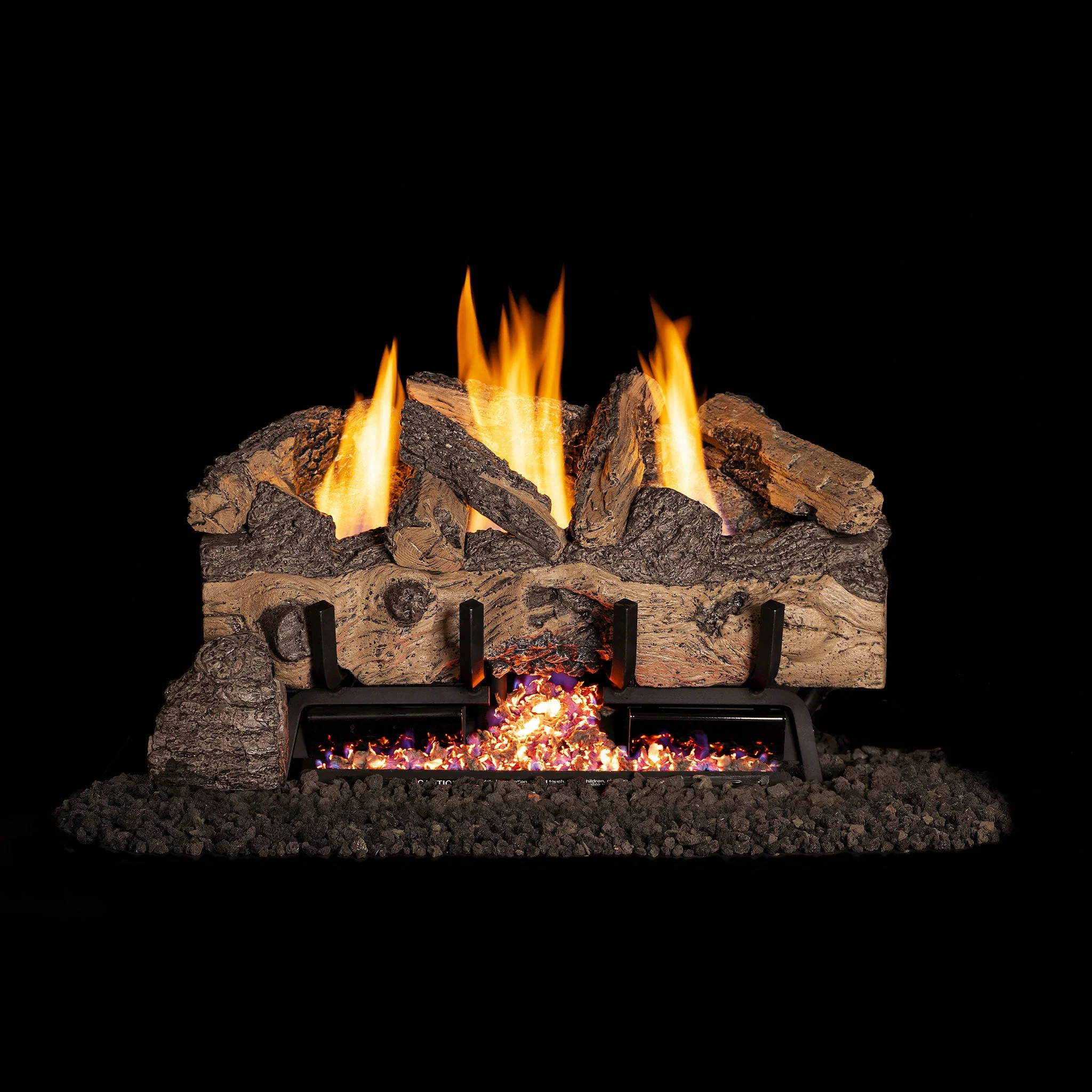 Vent-Free Gas Logs Charred Gnarled Split by Real Fyre - Image 4