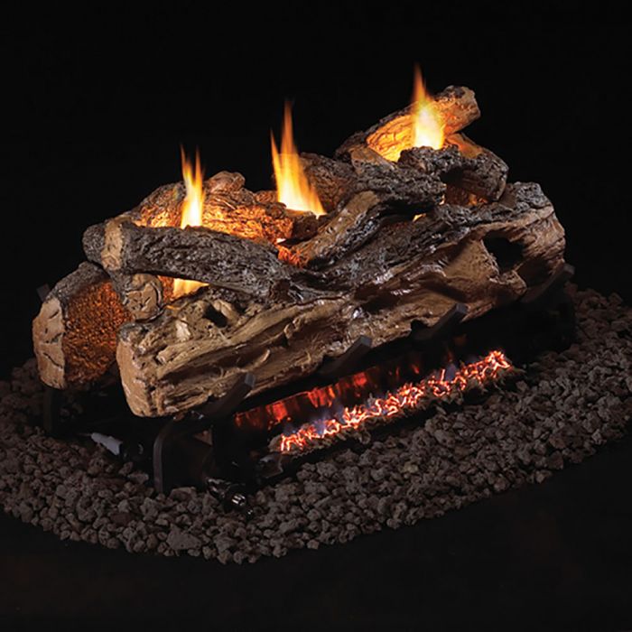 Vent-Free See-Thru Golden Oak Designer Gas Logs 24" by Real Fyre - Image 4