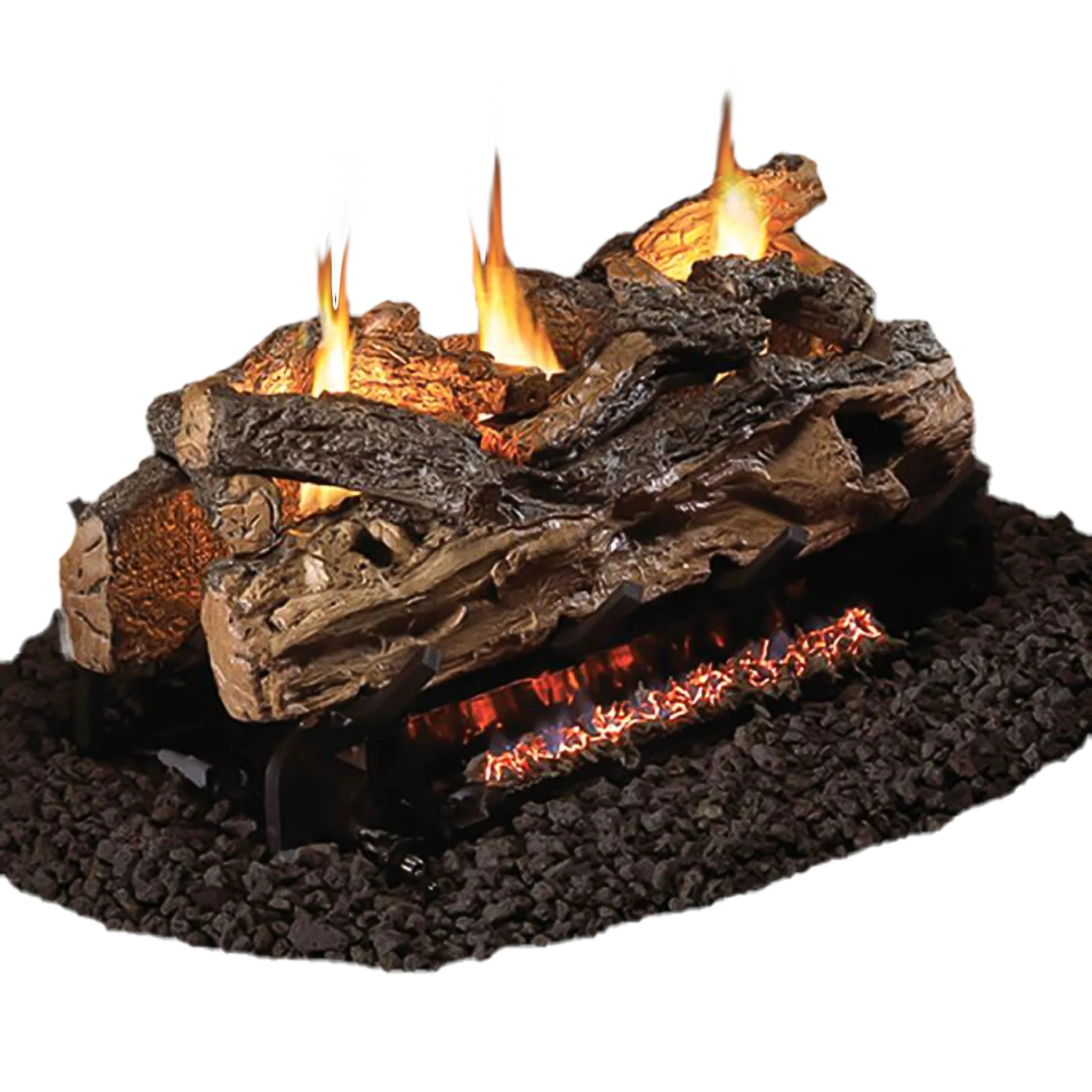 Vent-Free See-Thru Split Oak Gas Logs 24" by Real Fyre - Image 3
