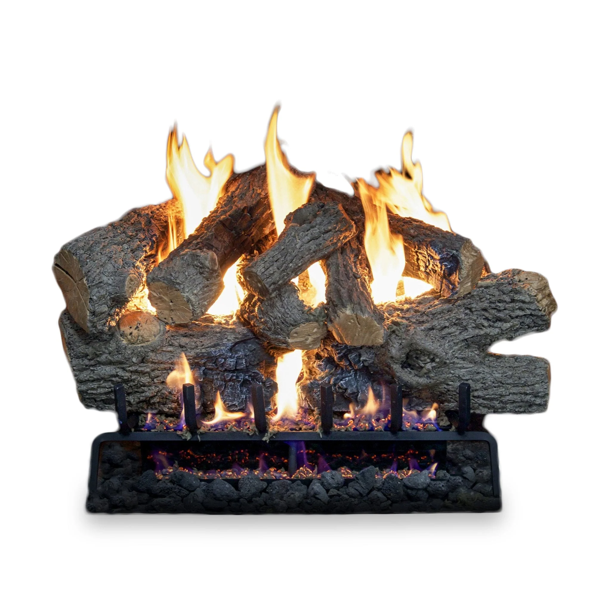 Vented Charred Oak Gas Logs Royal English by Real Fyre - Image 3