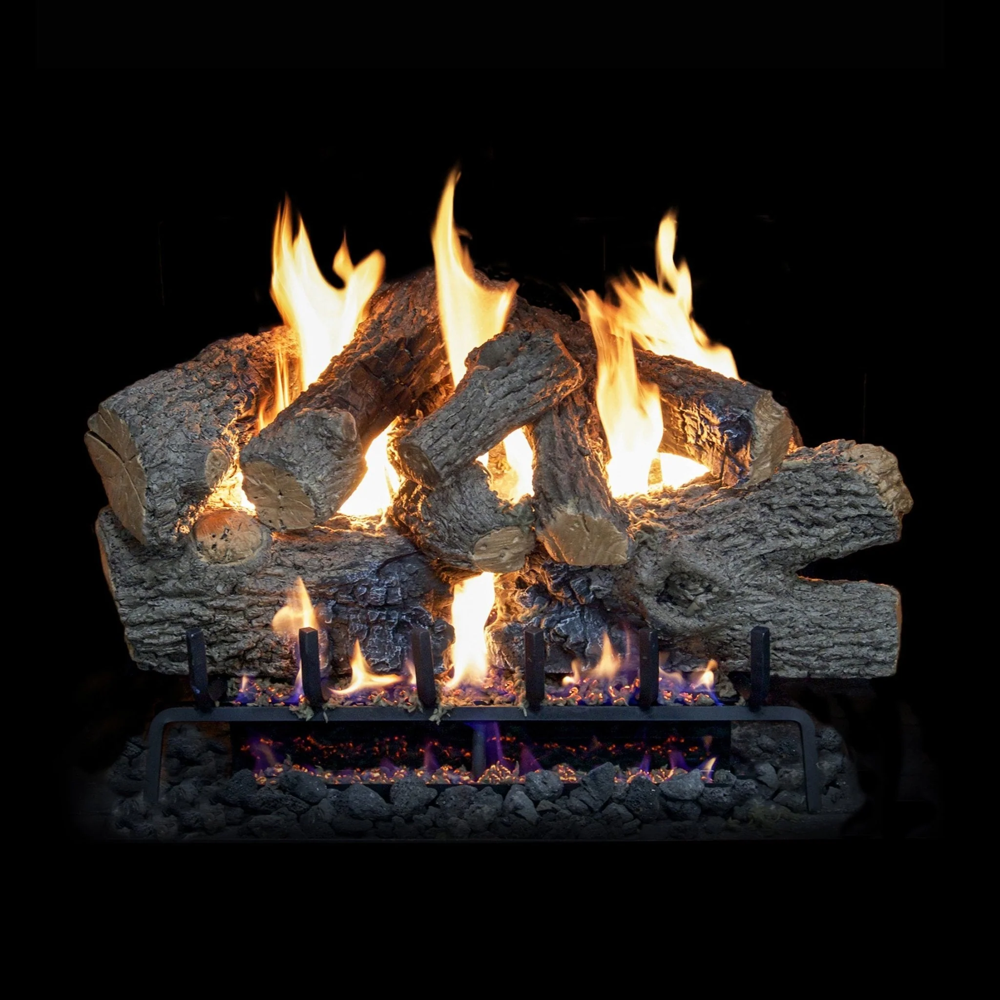 Vented Charred Oak Gas Logs Royal English by Real Fyre - Image 4