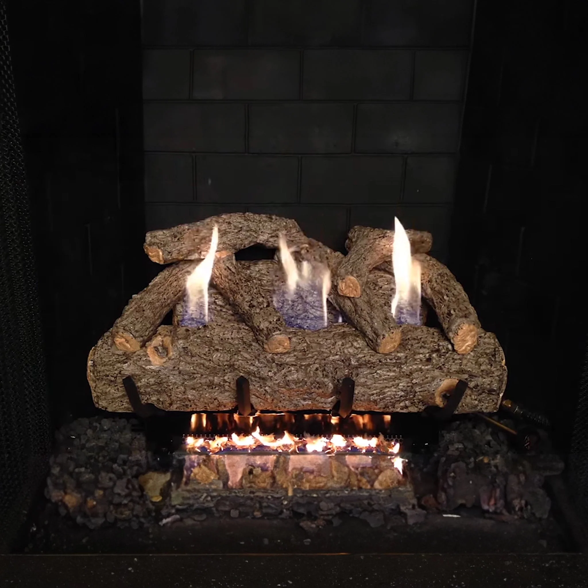 Vented Designer Plus Gas Logs Golden Oak by Real Fyre - Image 4