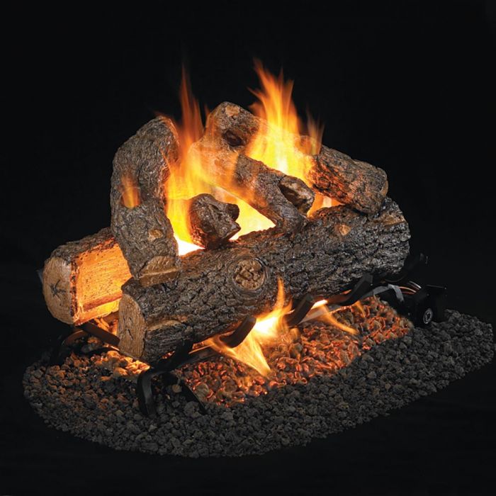 Vented Designer Plus See-Thru Gas Logs Golden Oak by Real Fyre - Image 4