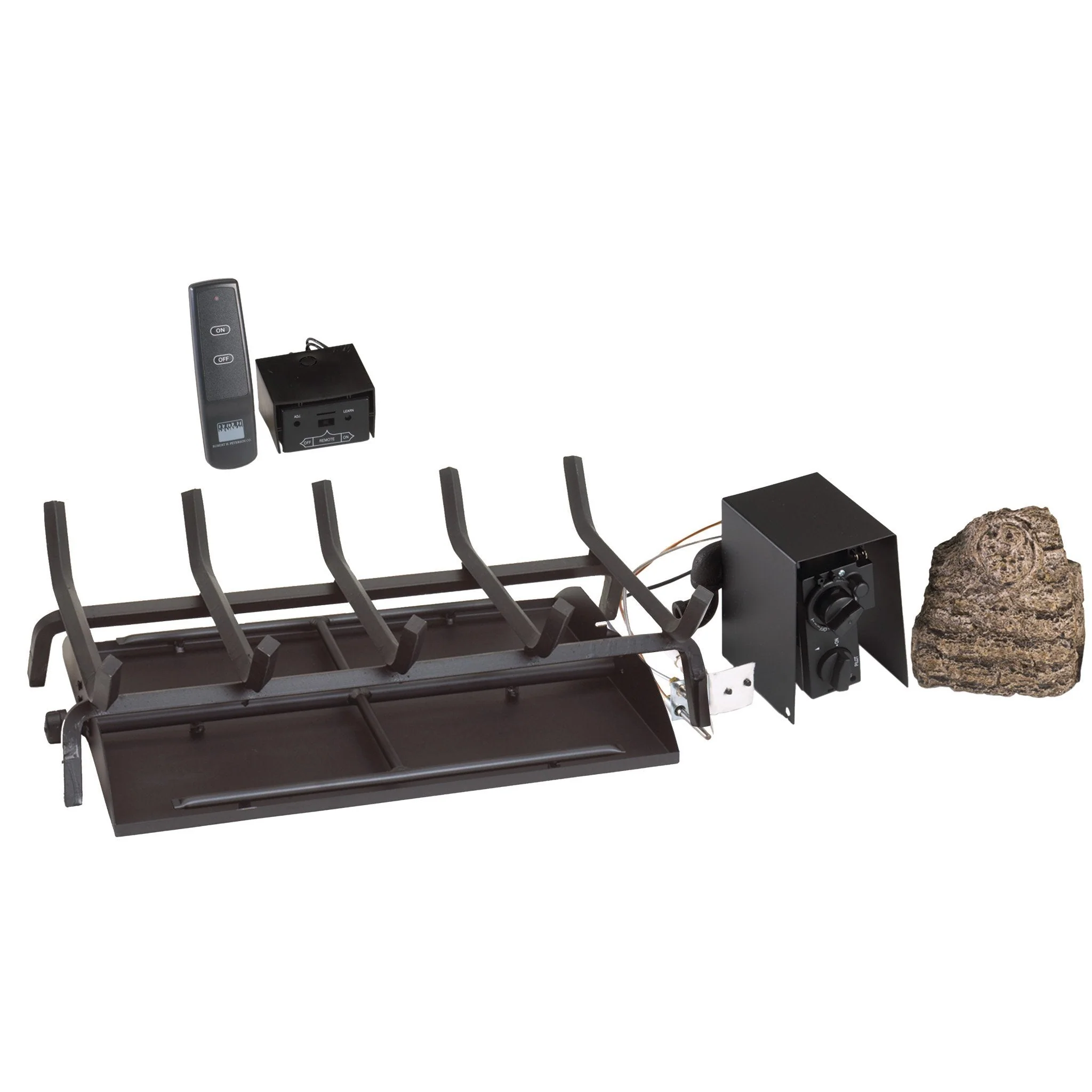 36" Vented G45 See-Thru Fireplace Burner "17" Series Low Profile Standing Pilot with Variable Remote by Real Fyre - Image 5