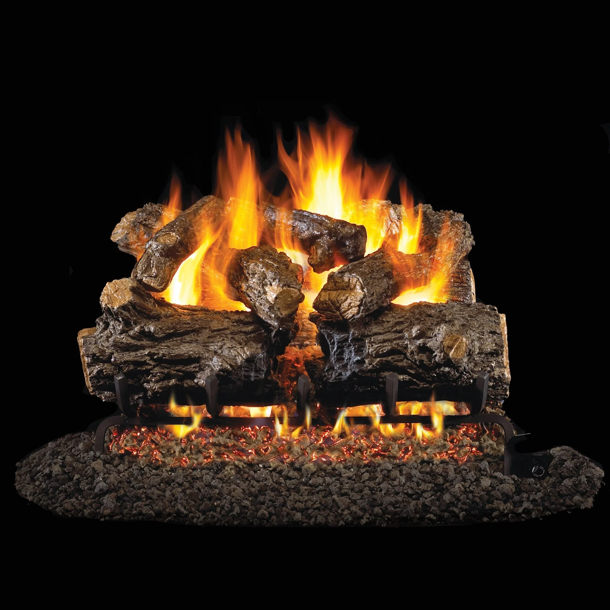 Vented Gas Logs Burnt Rustic Oak by Real Fyre - Image 4
