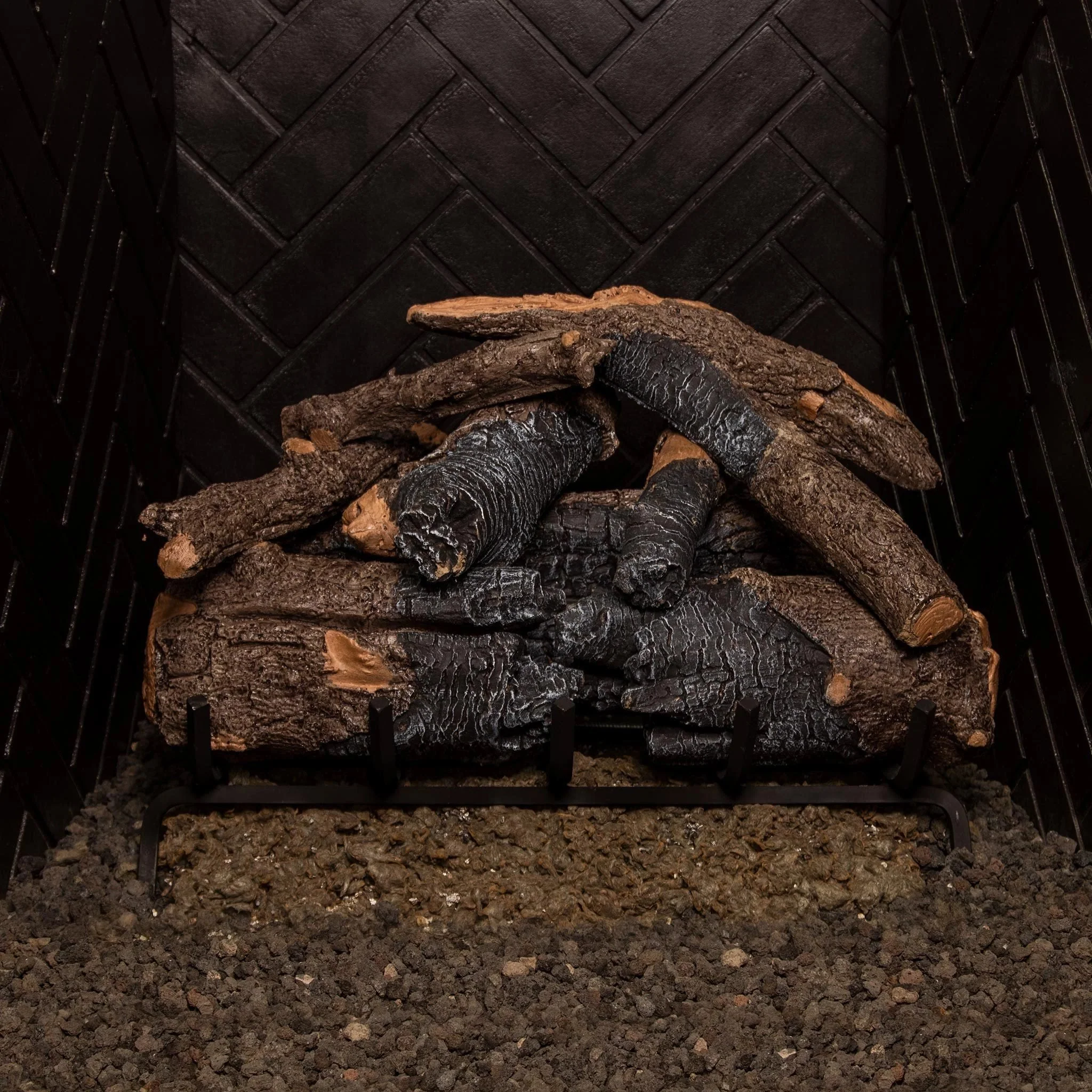 Vented Gas Logs Charred American Oak by Real Fyre - Image 7