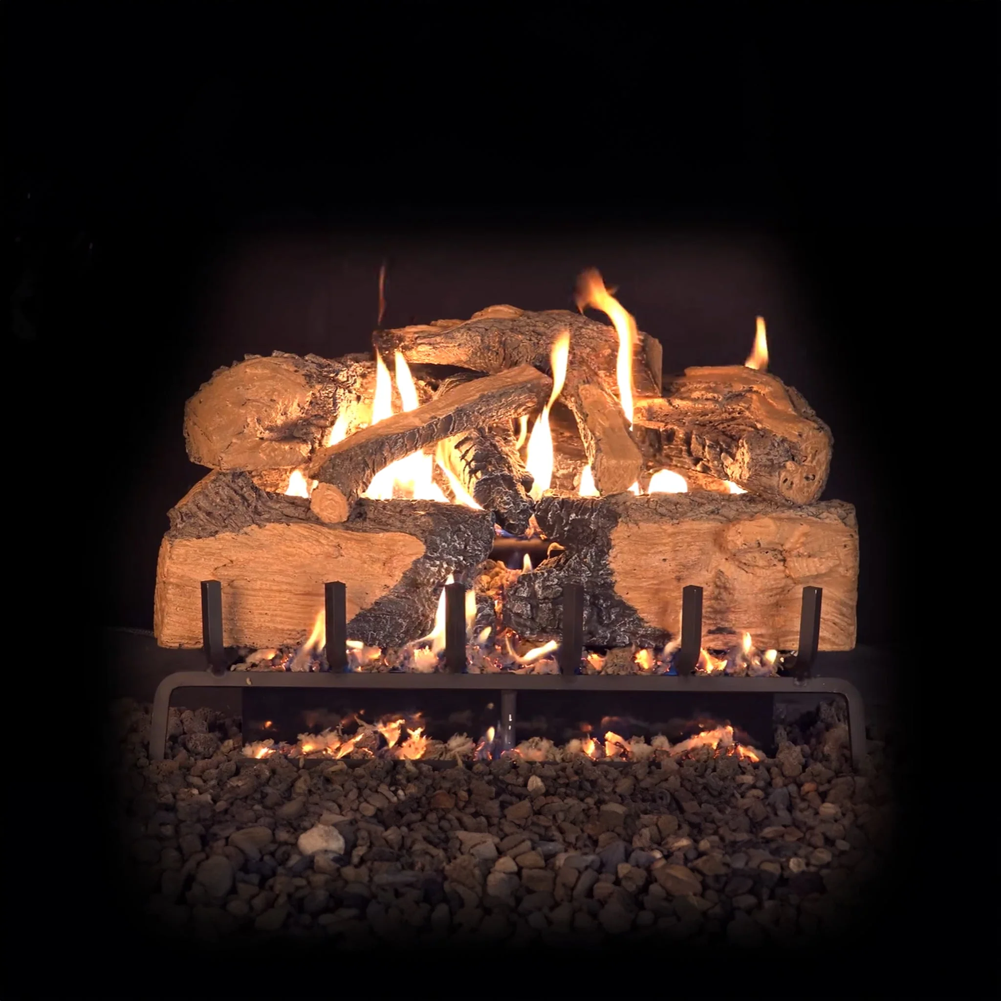 Vented Gas Logs Charred Angel Split Oak by Real Fyre - Image 5