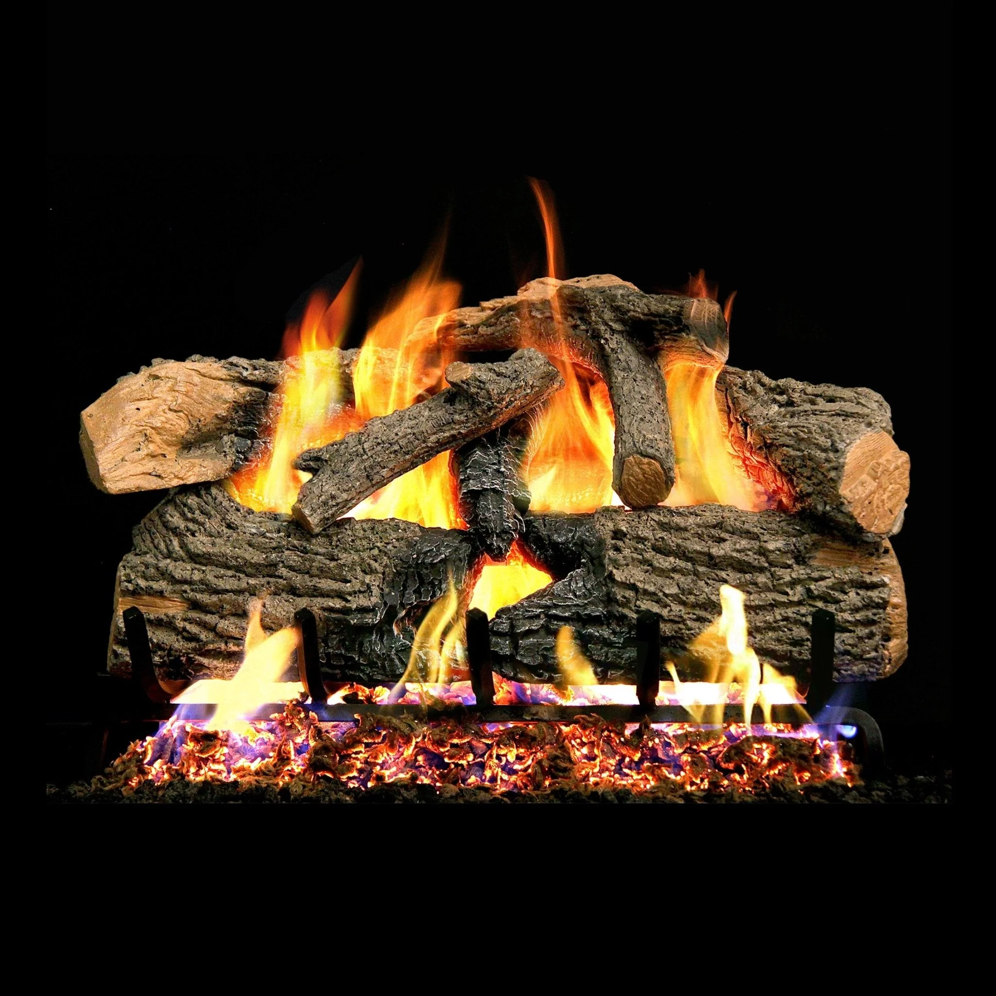 Vented Gas Logs Charred Evergreen Oak by Real Fyre - Image 4