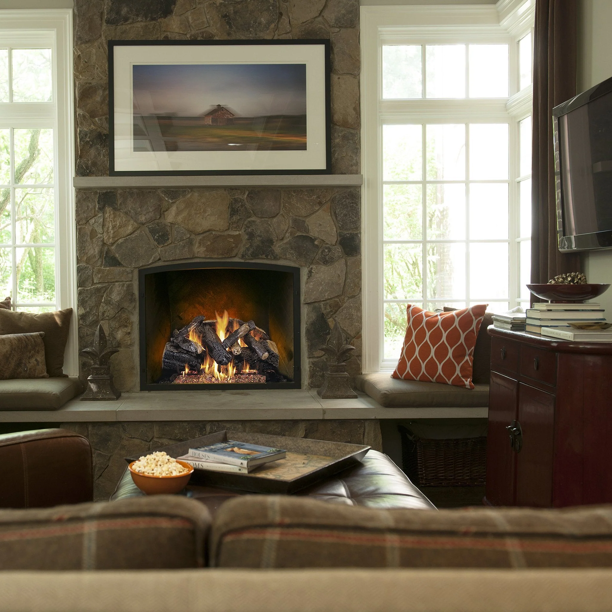 Vented Gas Logs Charred Majestic Oak by Real Fyre - Image 6