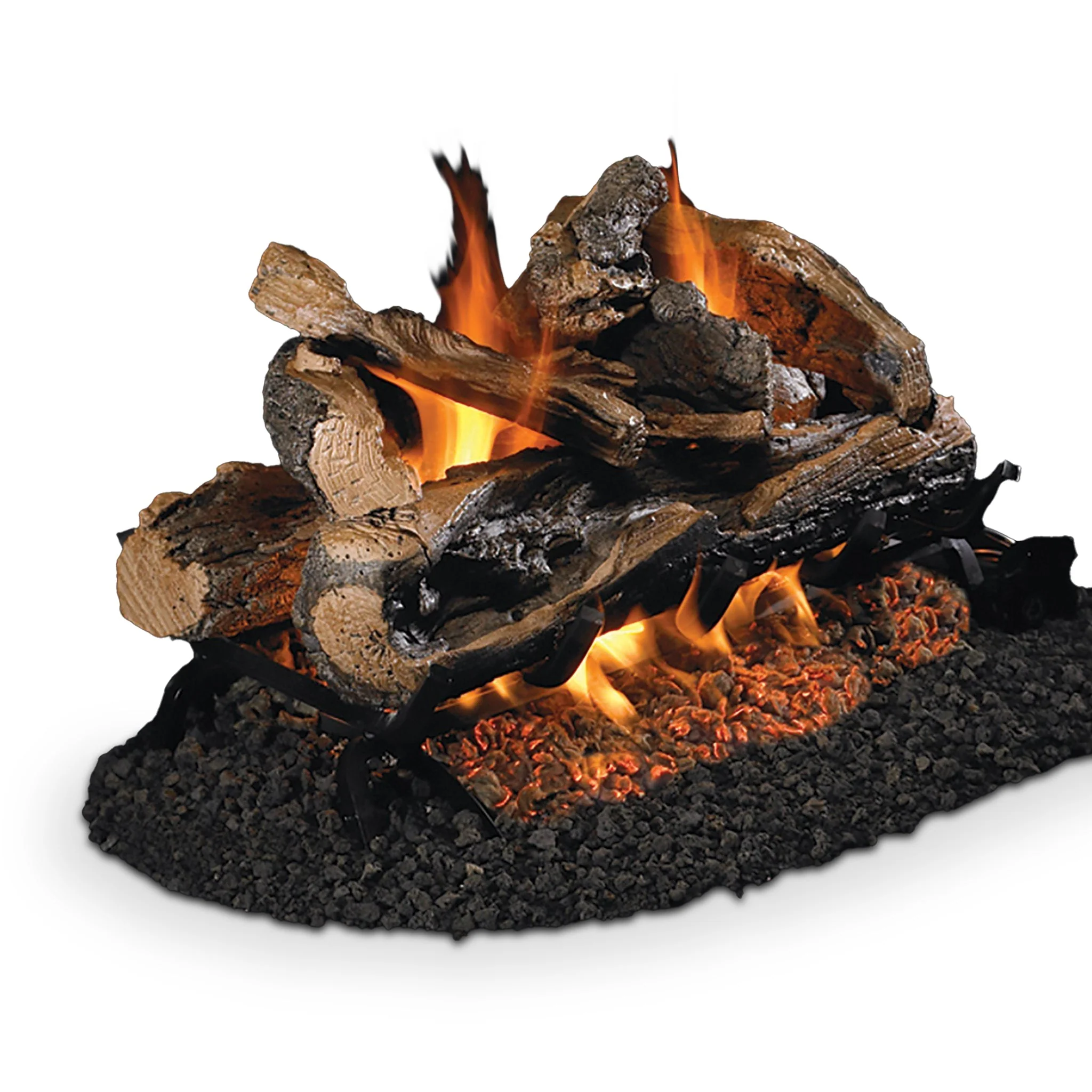 Vented Gas Logs Charred Rugged Split Oak by Real Fyre - Image 3