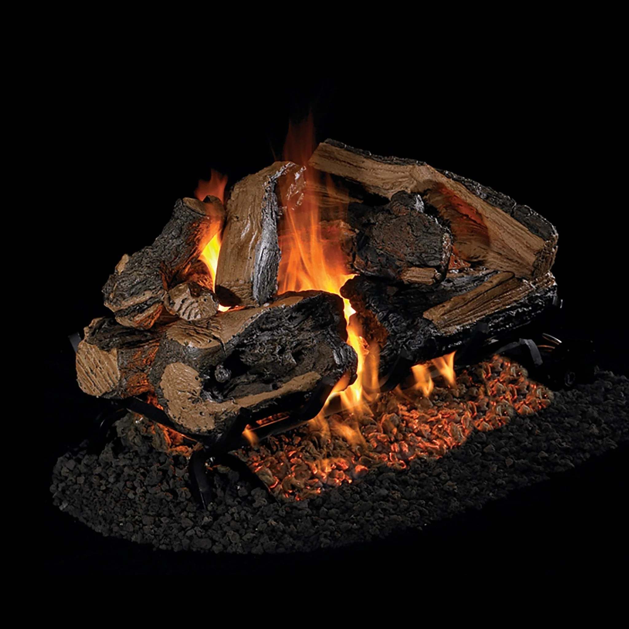 Vented Gas Logs Charred Rugged Split Oak by Real Fyre - Image 4