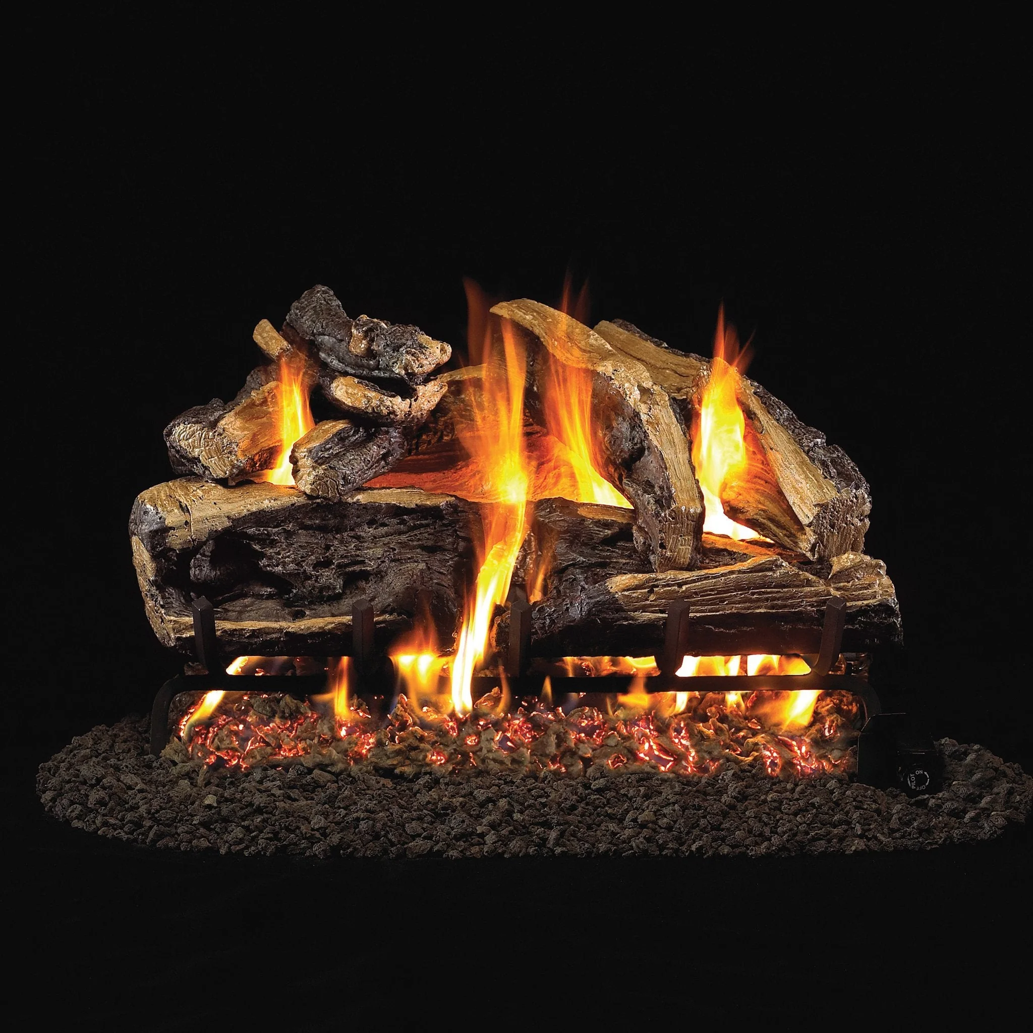 Vented Gas Logs Charred Rugged Split Oak by Real Fyre - Image 4