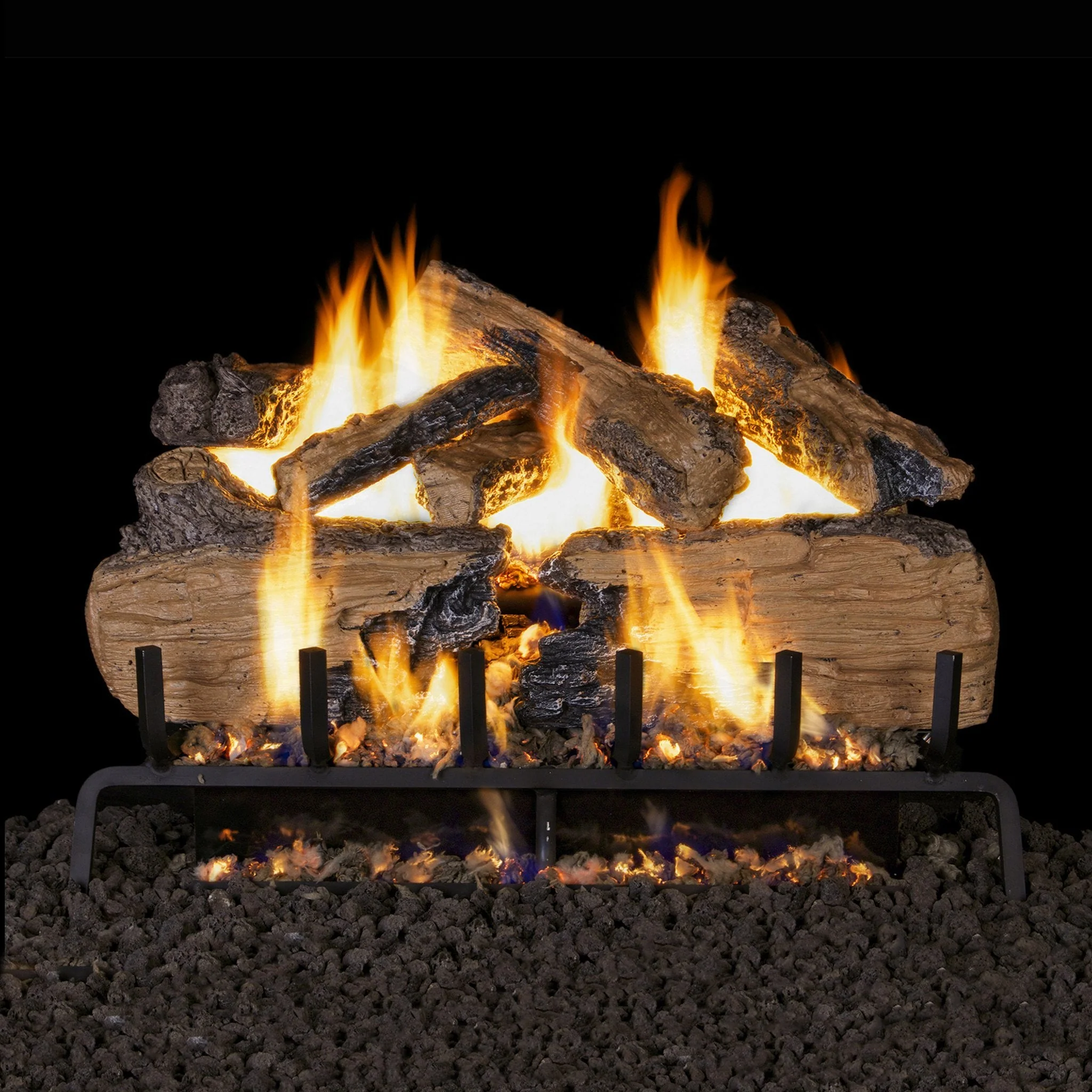 Vented Gas Logs Charred Split by Real Fyre - Image 4