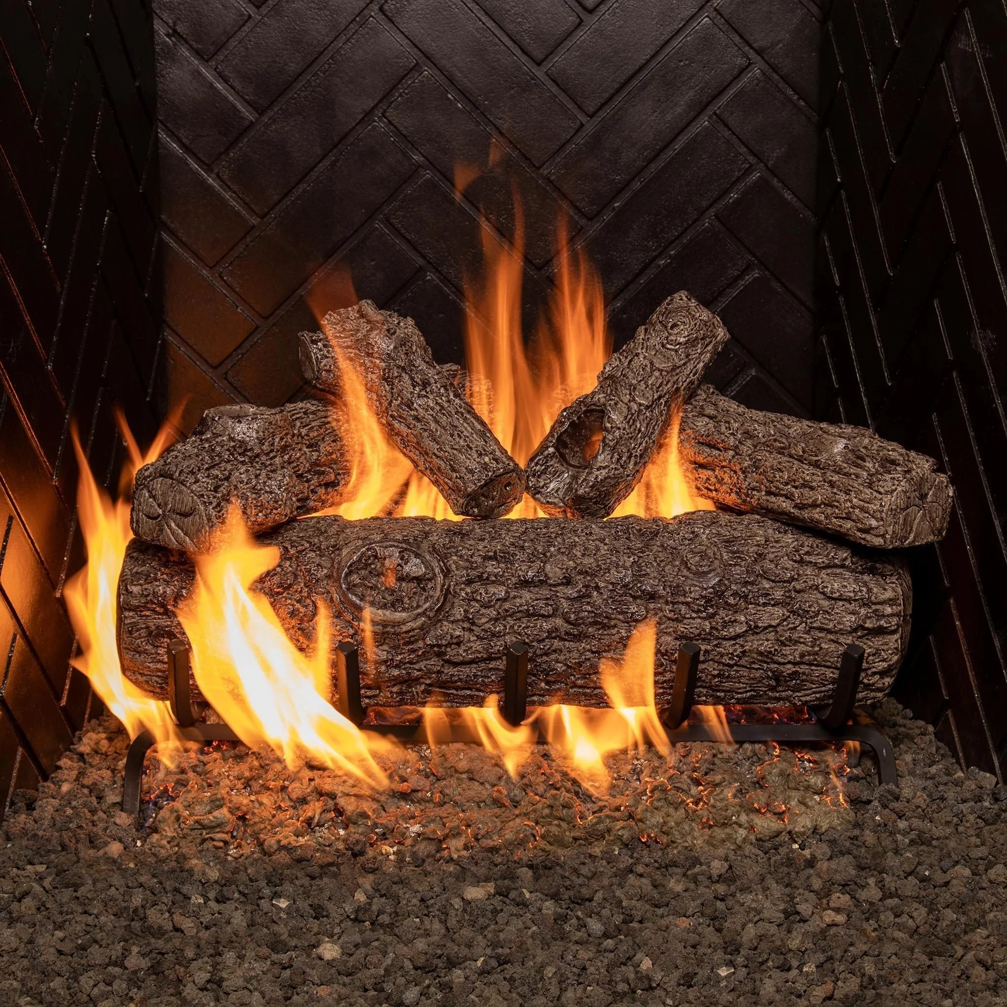 Vented Gas Logs Golden Oak by Real Fyre - Image 2