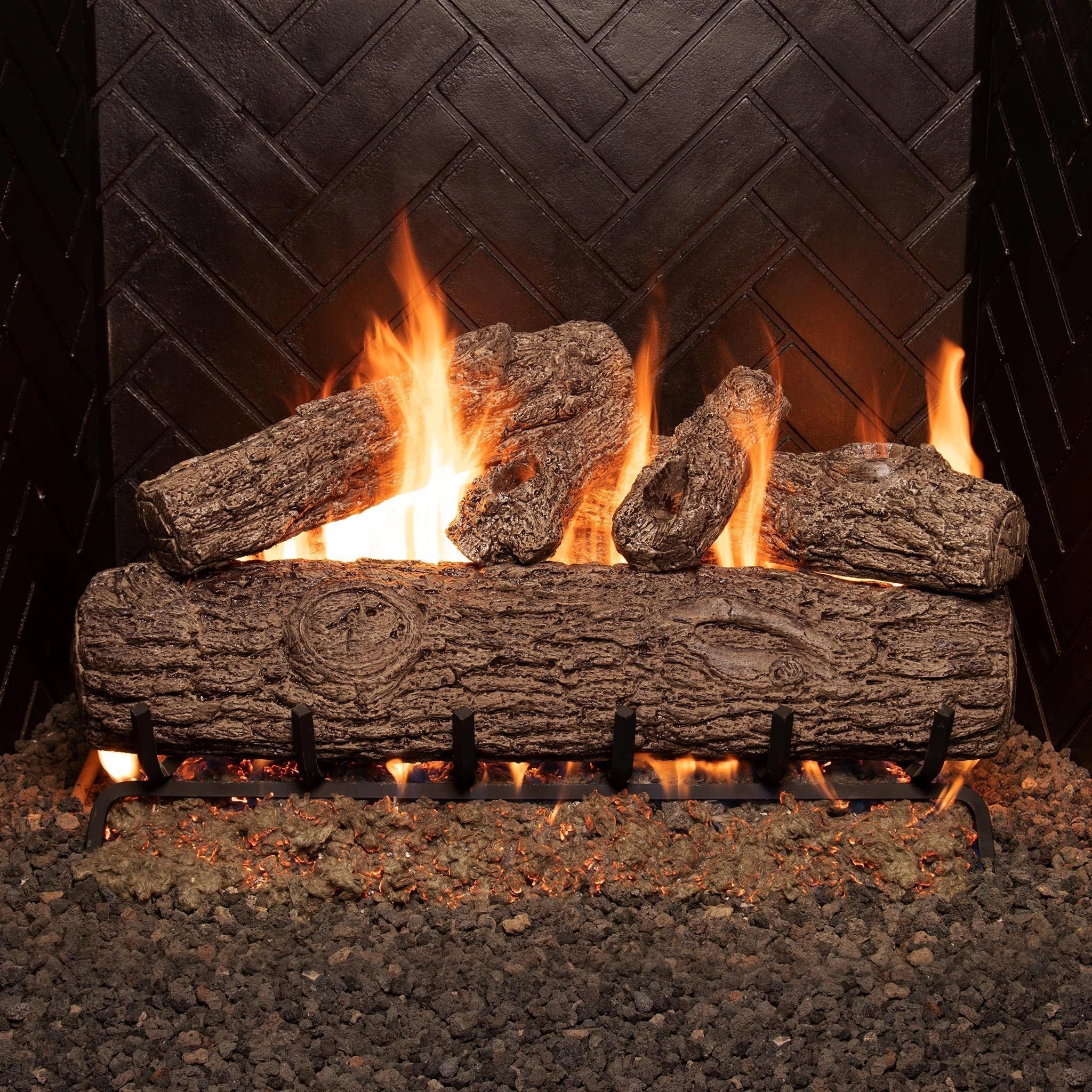 Vented Gas Logs Golden Oak by Real Fyre - Image 3