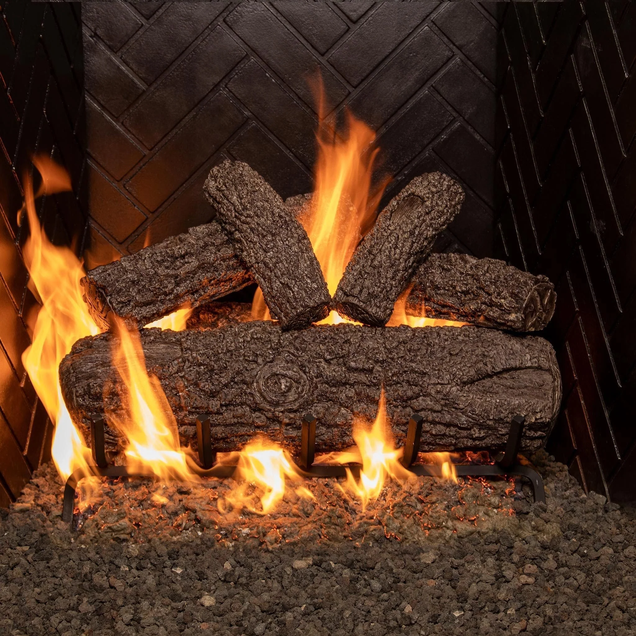 Vented Gas Logs Post Oak by Real Fyre - Image 10