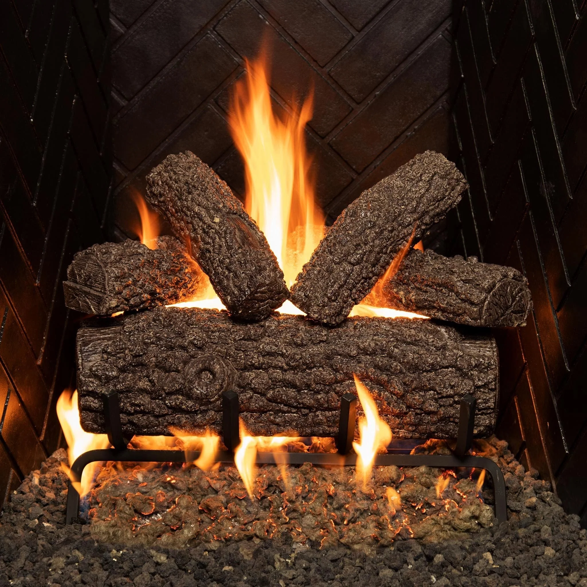 Vented Gas Logs Post Oak by Real Fyre - Image 6