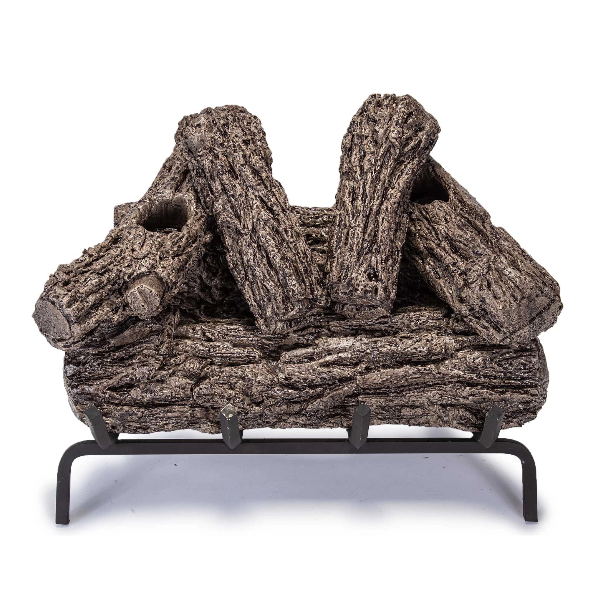Vented Gas Logs Rustic Oak by Real Fyre