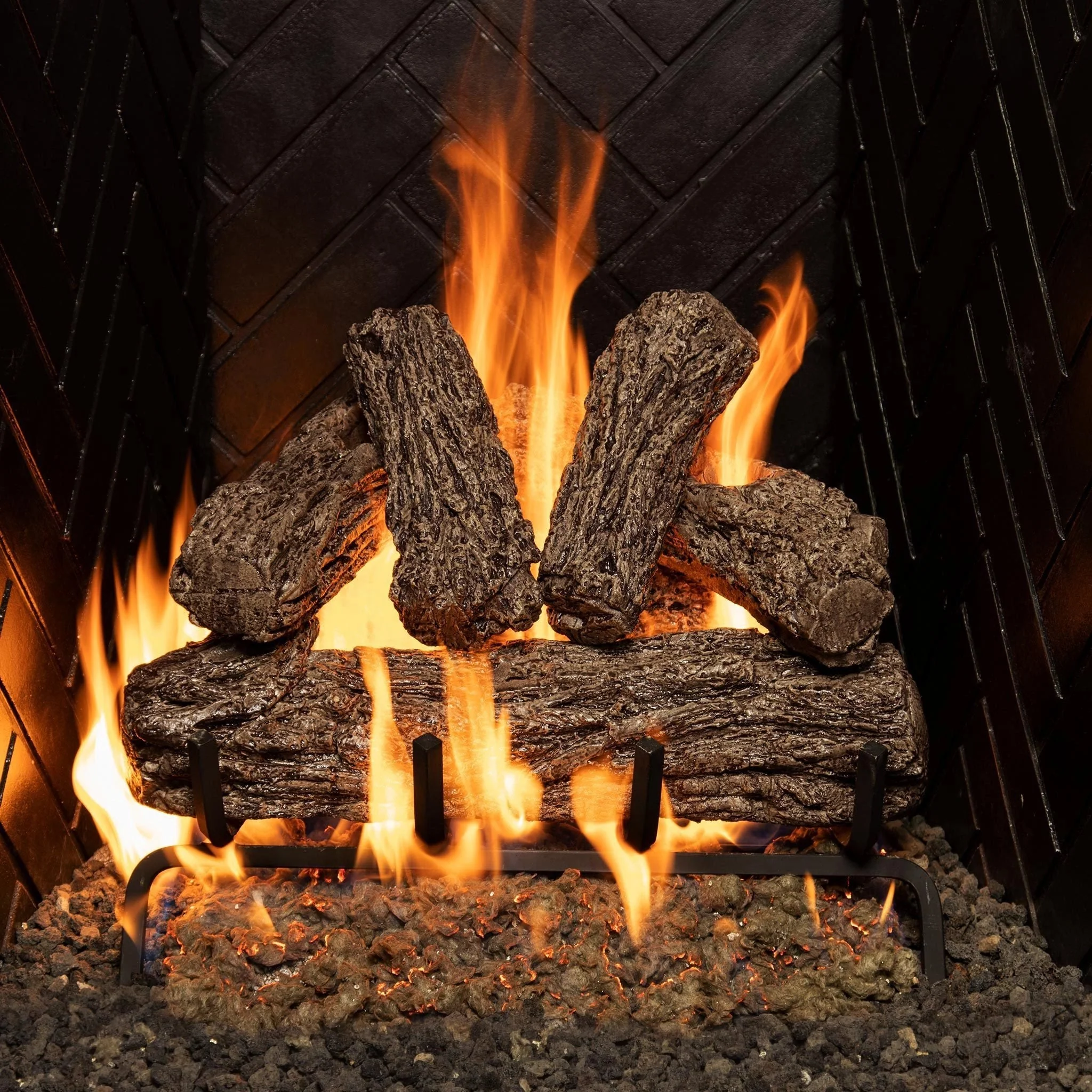 Vented Gas Logs Rustic Oak by Real Fyre - Image 5