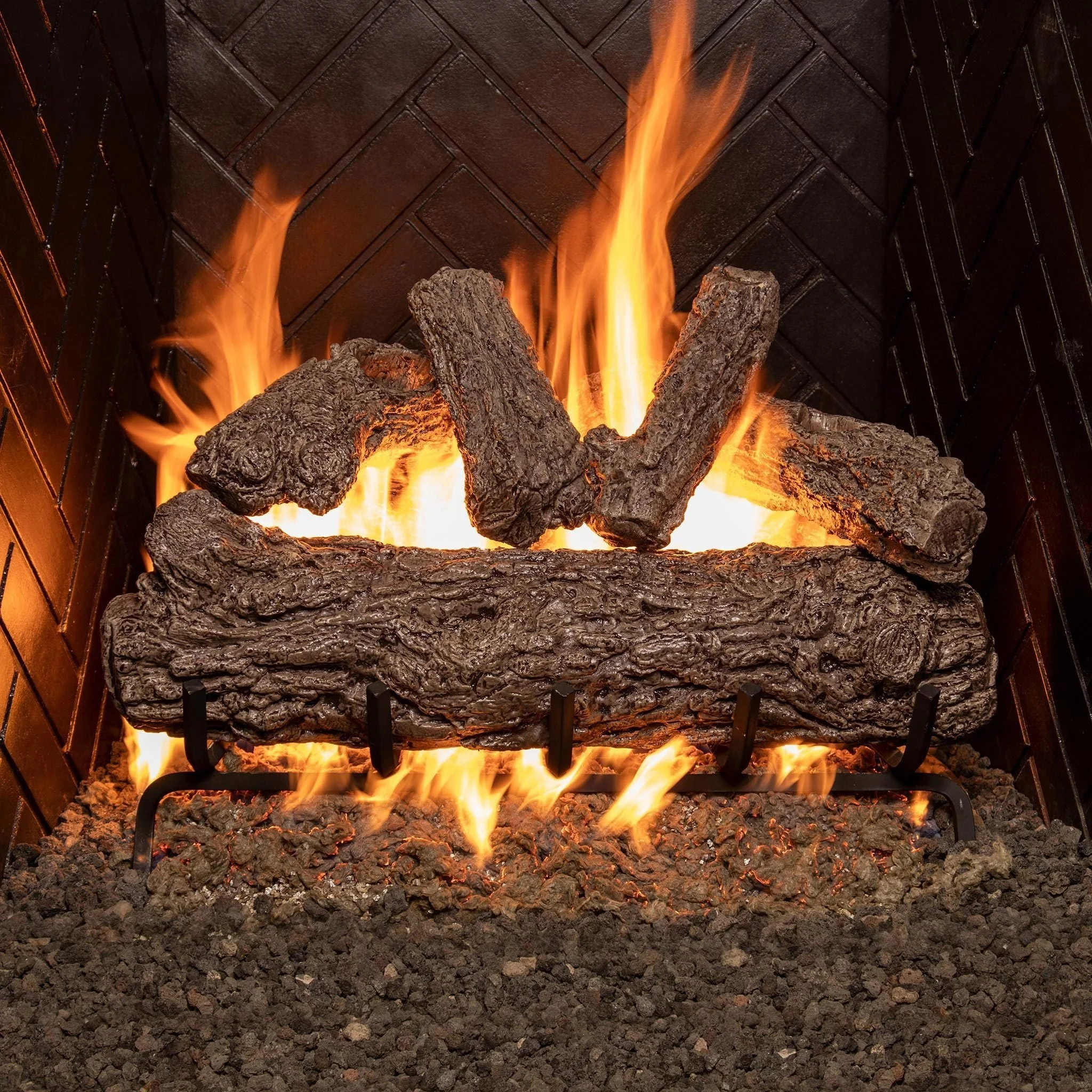Vented Gas Logs Rustic Oak by Real Fyre - Image 8