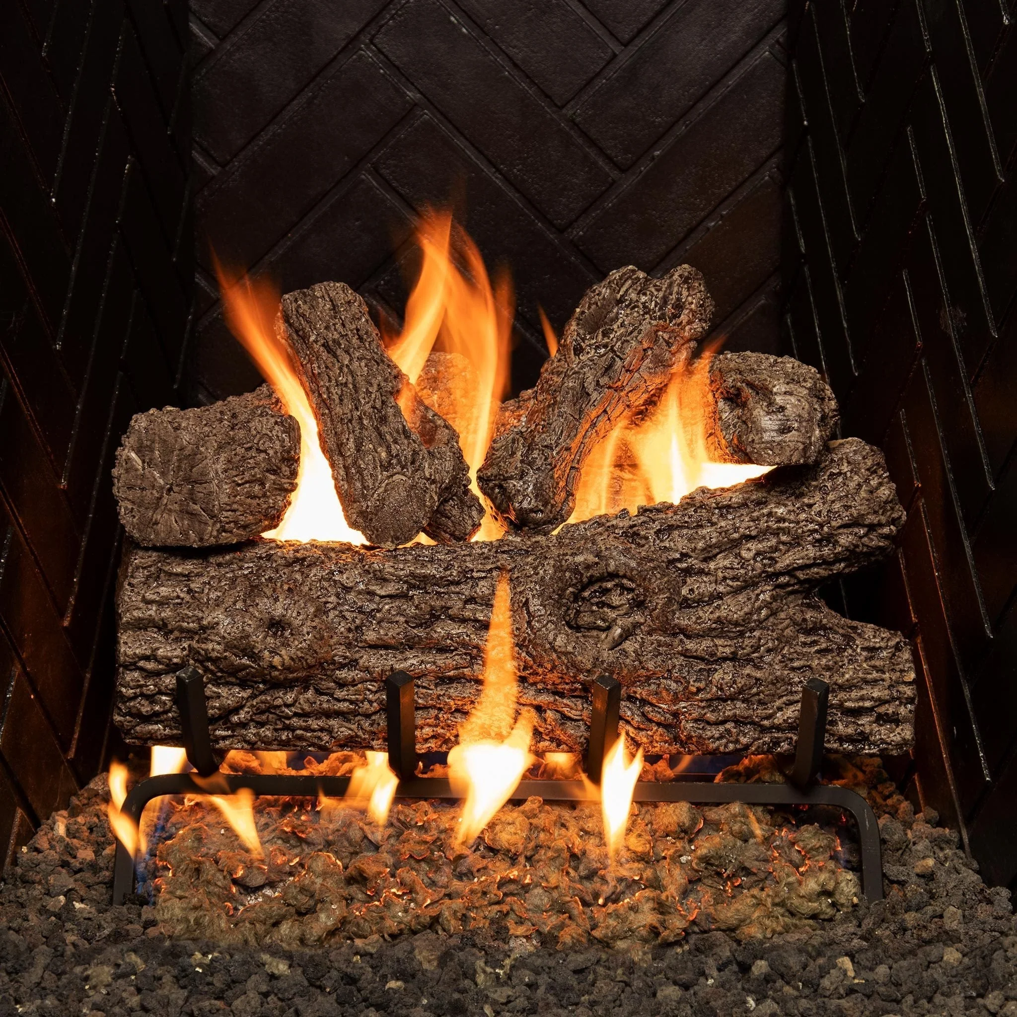 Vented Oak Gas Logs Royal English by Real Fyre - Image 6