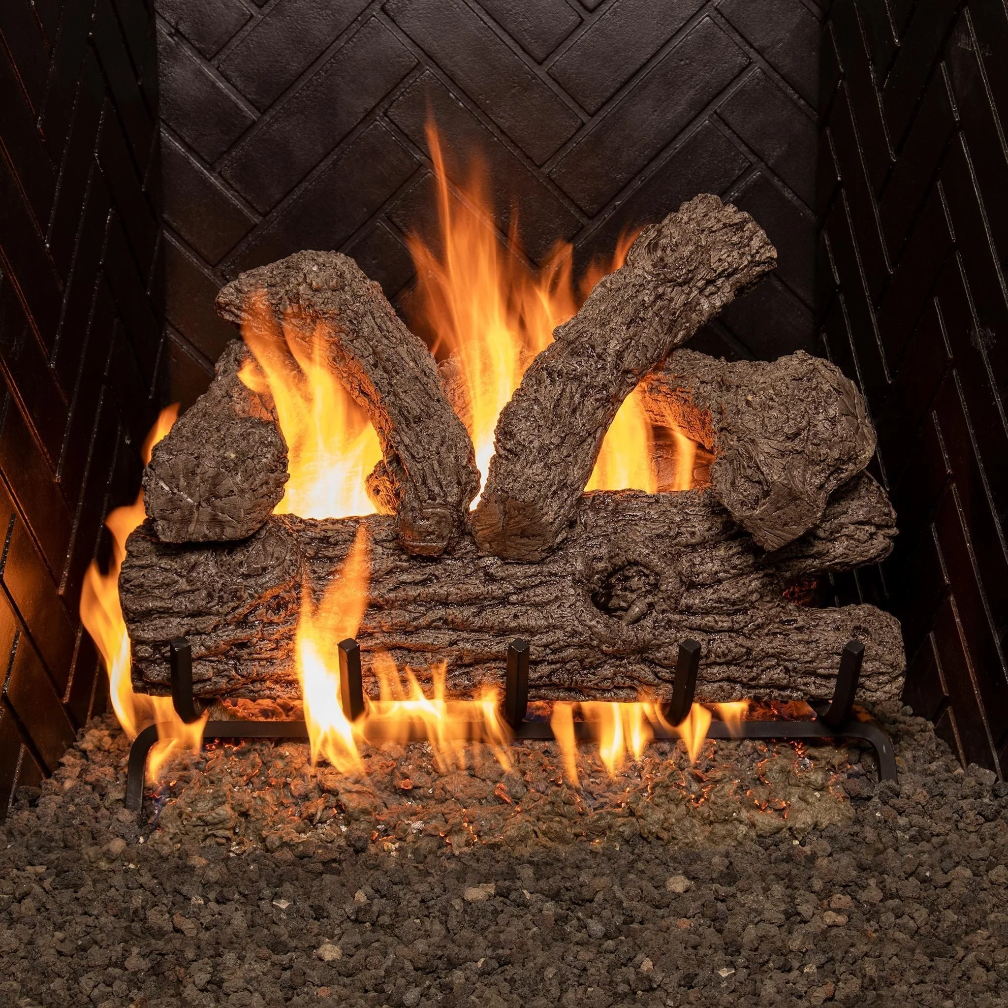 Vented Oak Gas Logs Royal English by Real Fyre - Image 7