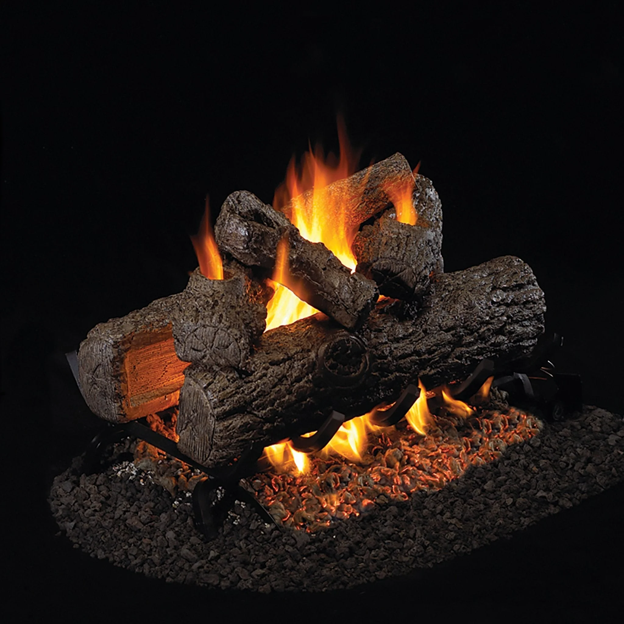 Vented See-Thru Gas Logs Golden Oak by Real Fyre - Image 4