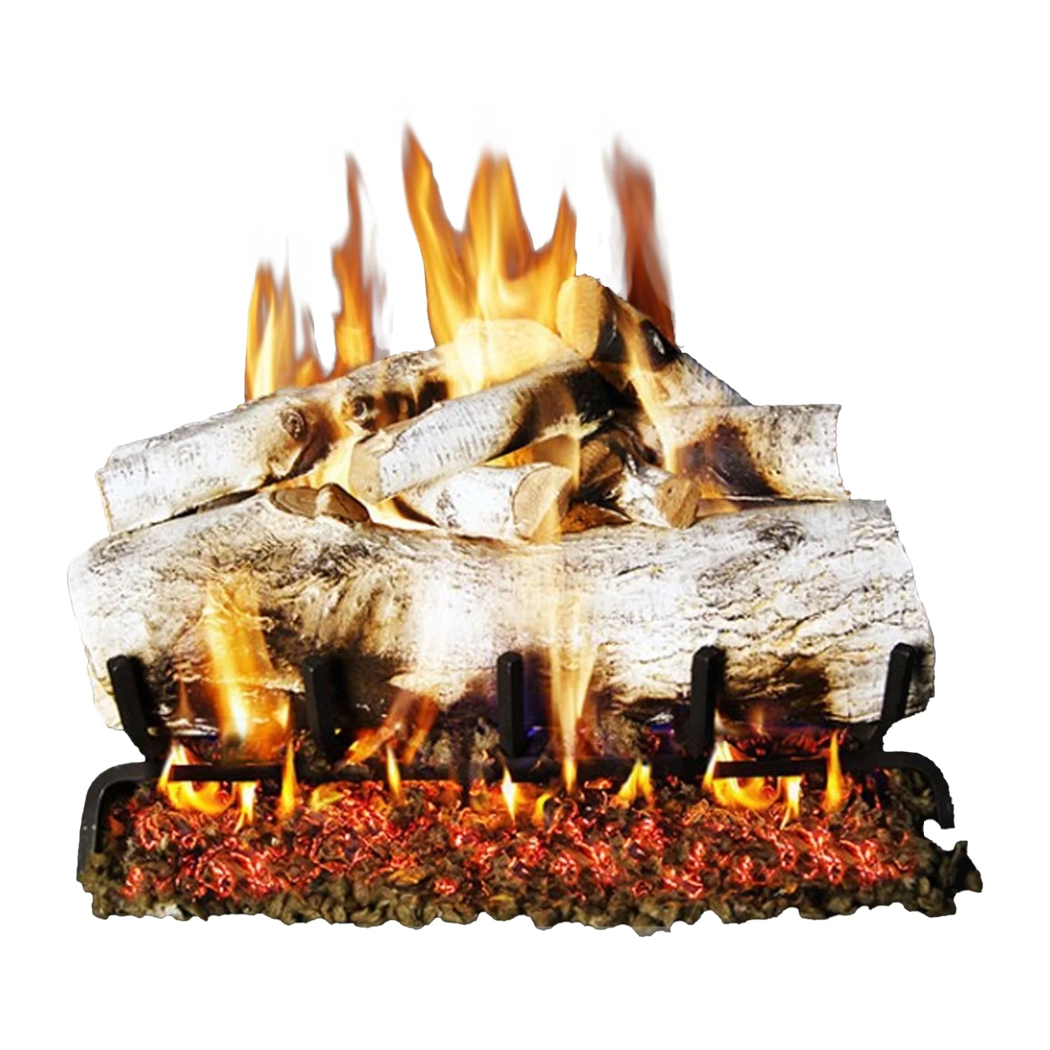Vented See-Thru Gas Logs Mountain Birch by Real Fyre - Image 2