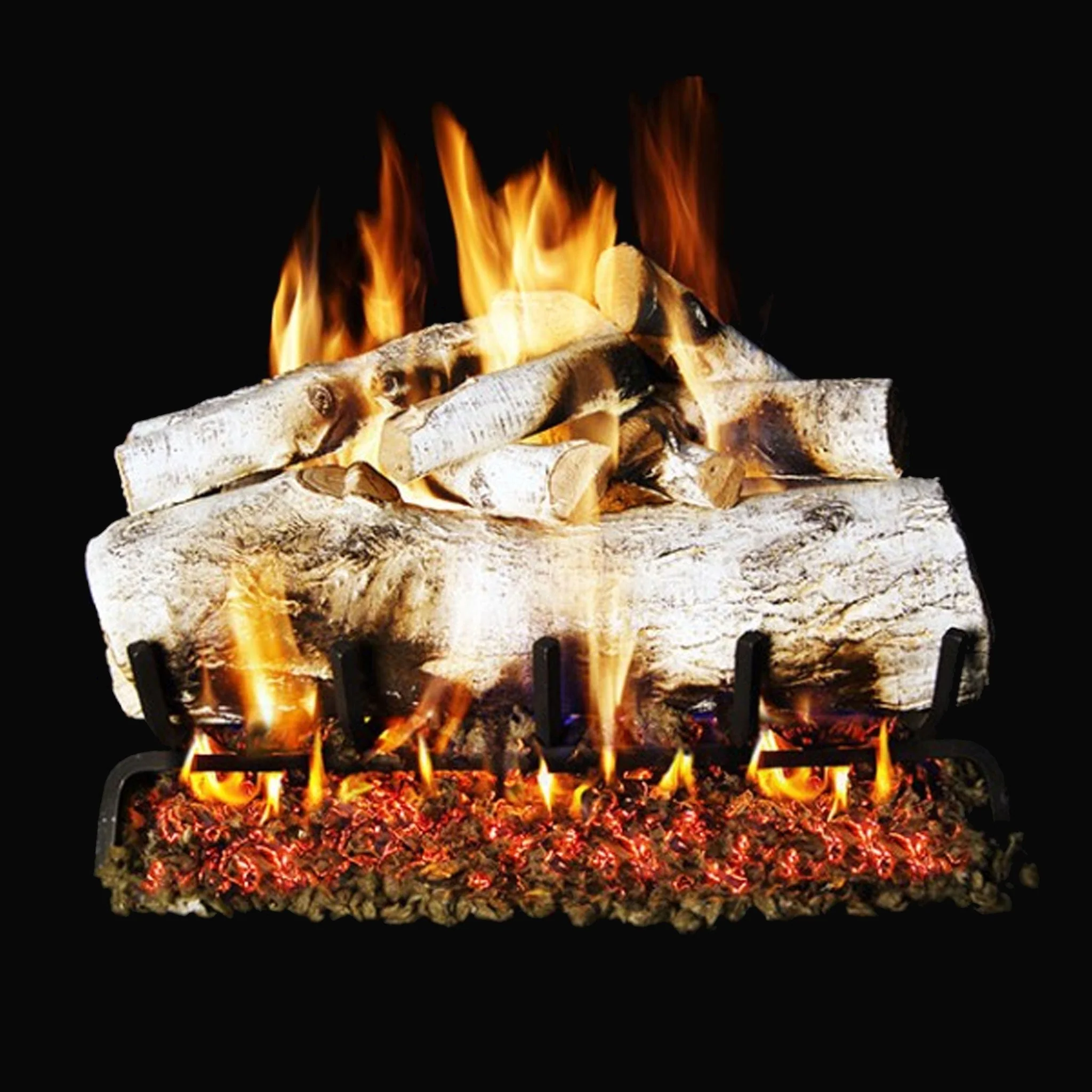 Vented See-Thru Gas Logs Mountain Birch by Real Fyre - Image 4