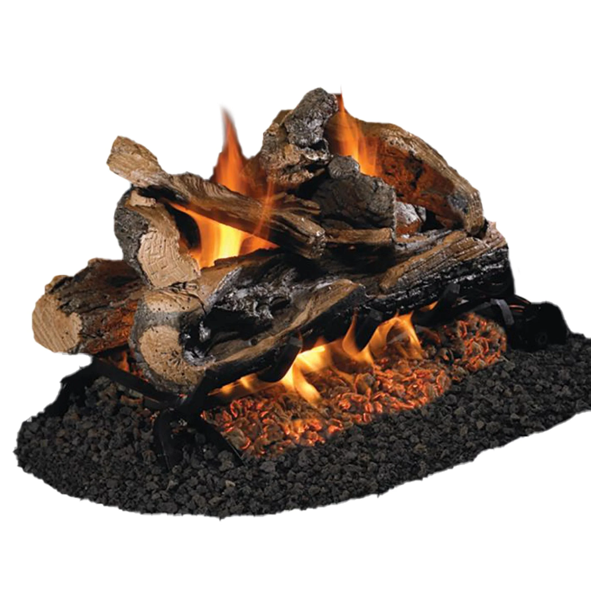 Vented See-Thru Gas Logs Rugged Split Oak by Real Fyre - Image 3